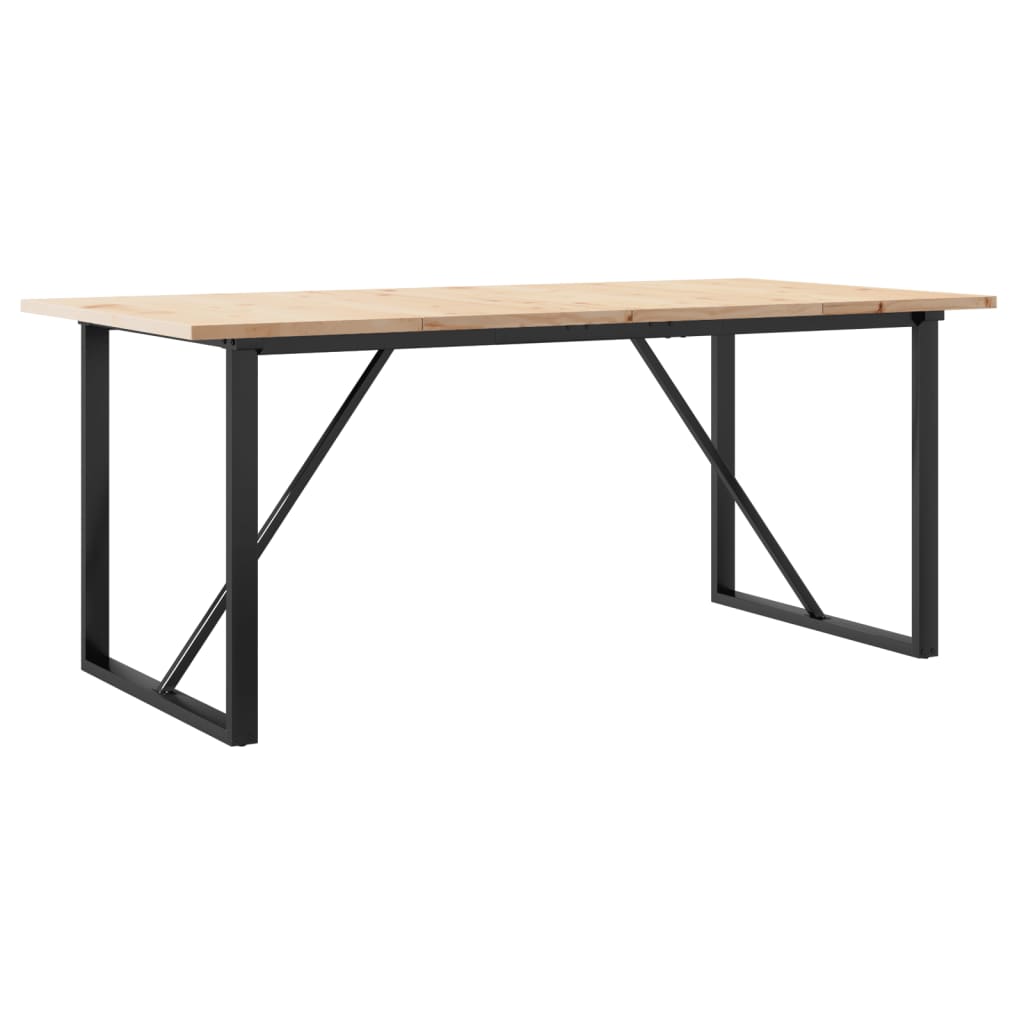 Table à manger O-frame 180x90x75,5 cm pin massif et acier
