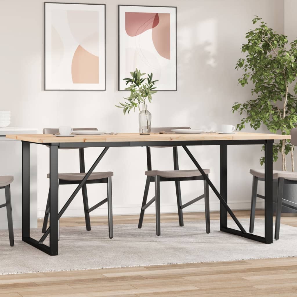 Table à manger O-frame 180x90x75,5 cm pin massif et acier