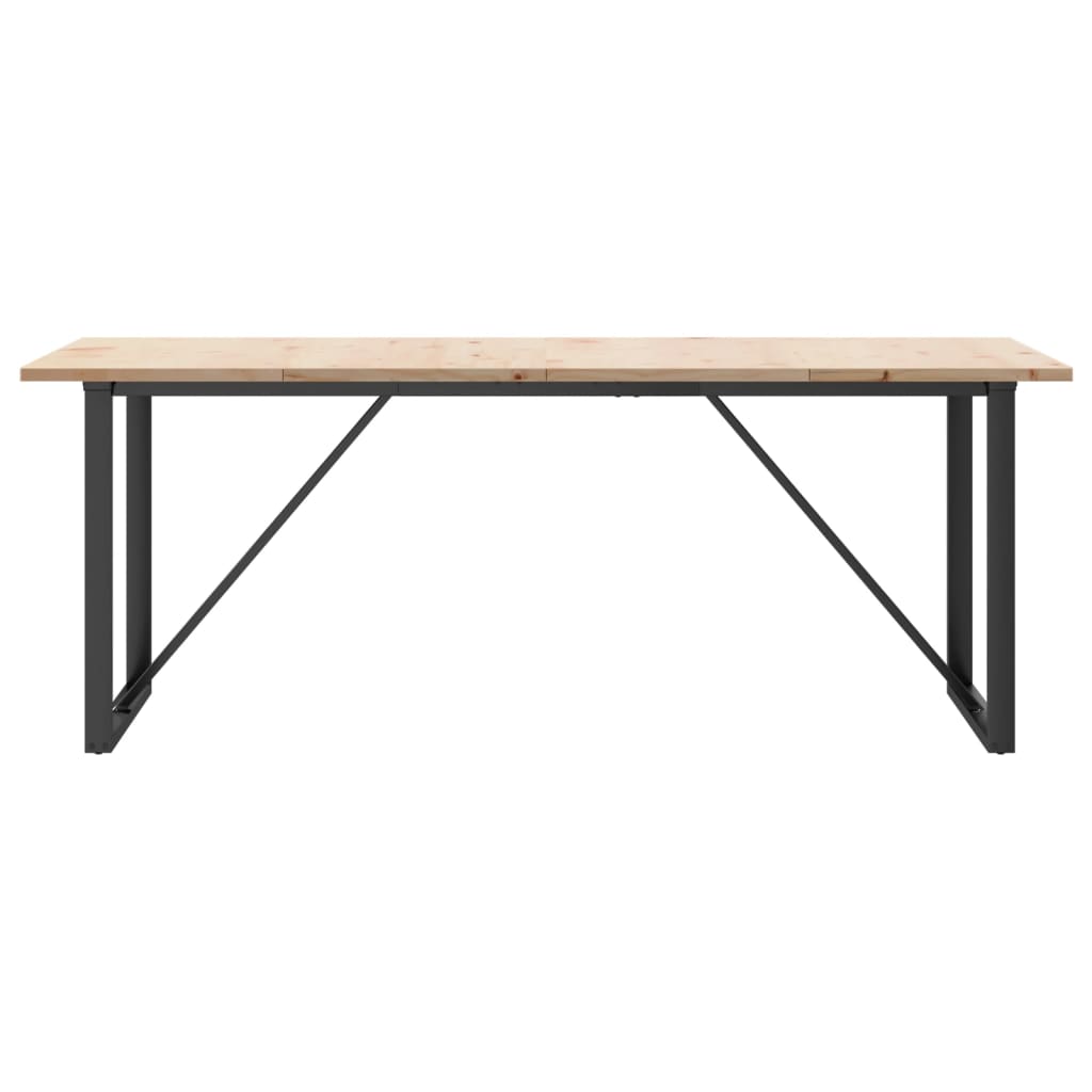 Table à manger O-frame 200x100x75,5cm pin massif et acier