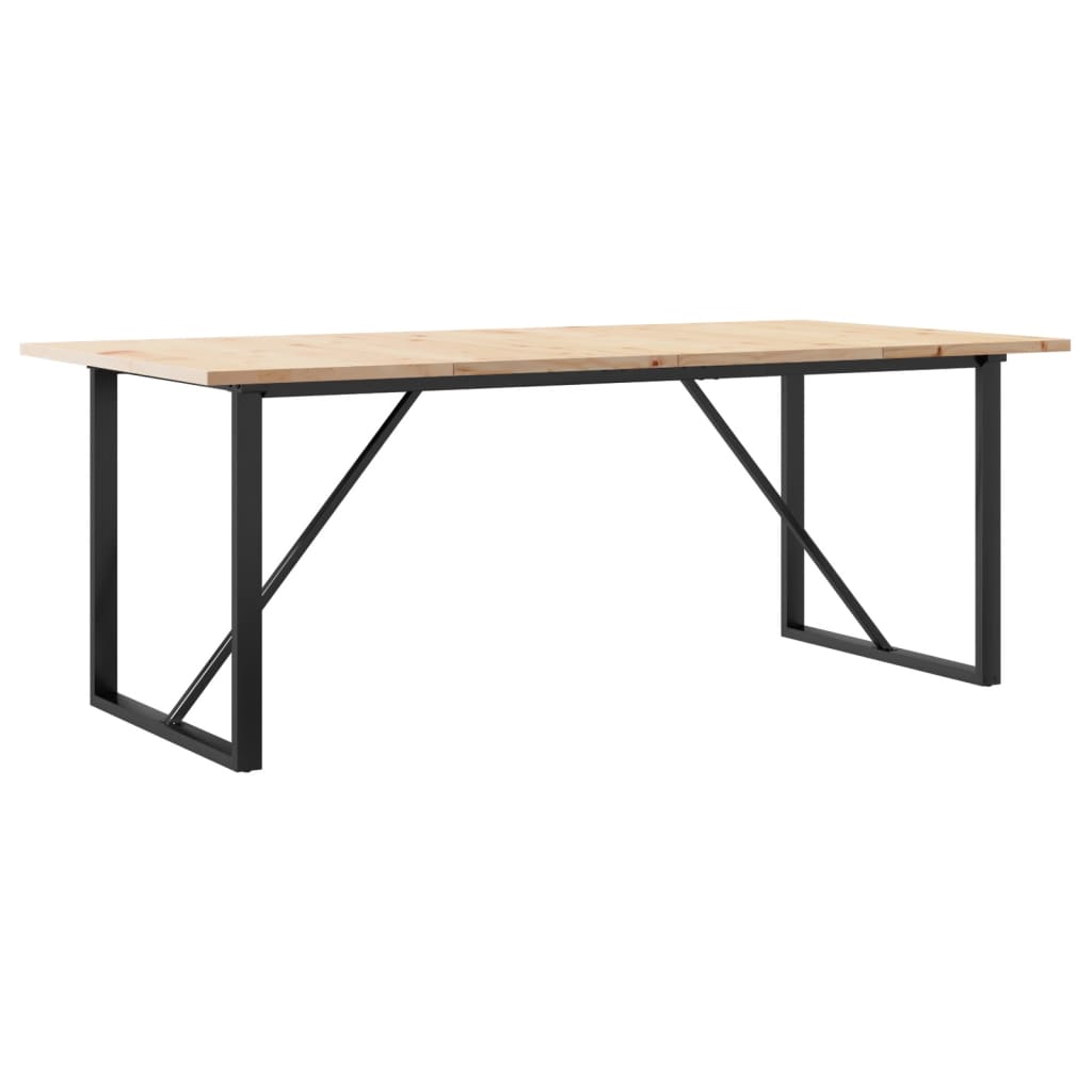 Table à manger O-frame 200x100x75,5cm pin massif et acier