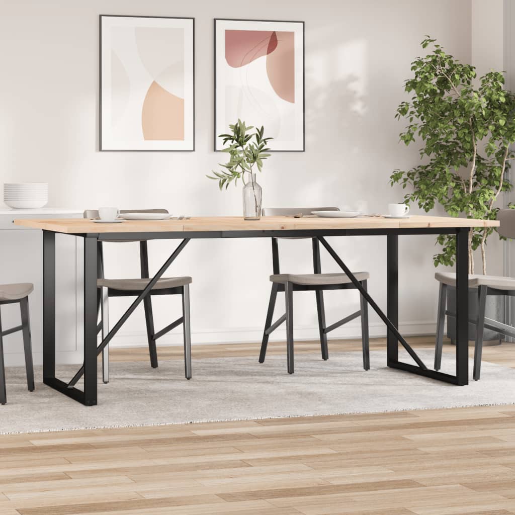 Table à manger O-frame 200x100x75,5cm pin massif et acier