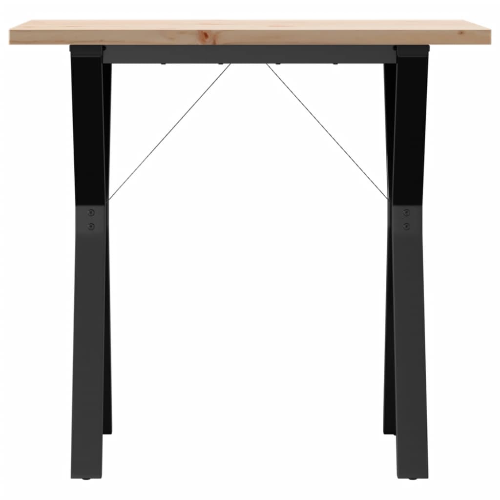 Table à manger structure en Y 80x50x75,5 cm pin massif et acier