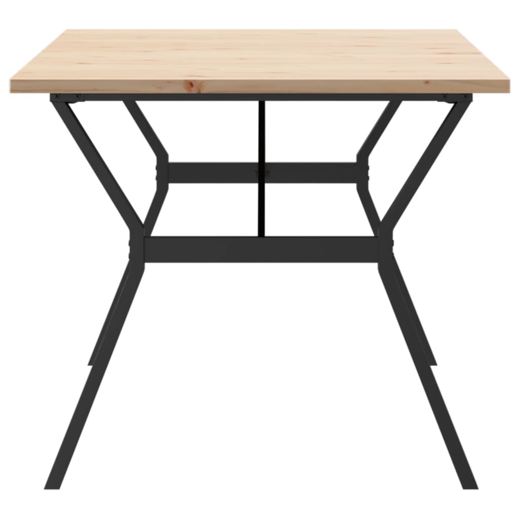 Table à manger structure en Y 180x90x75,5 cm pin massif et acier