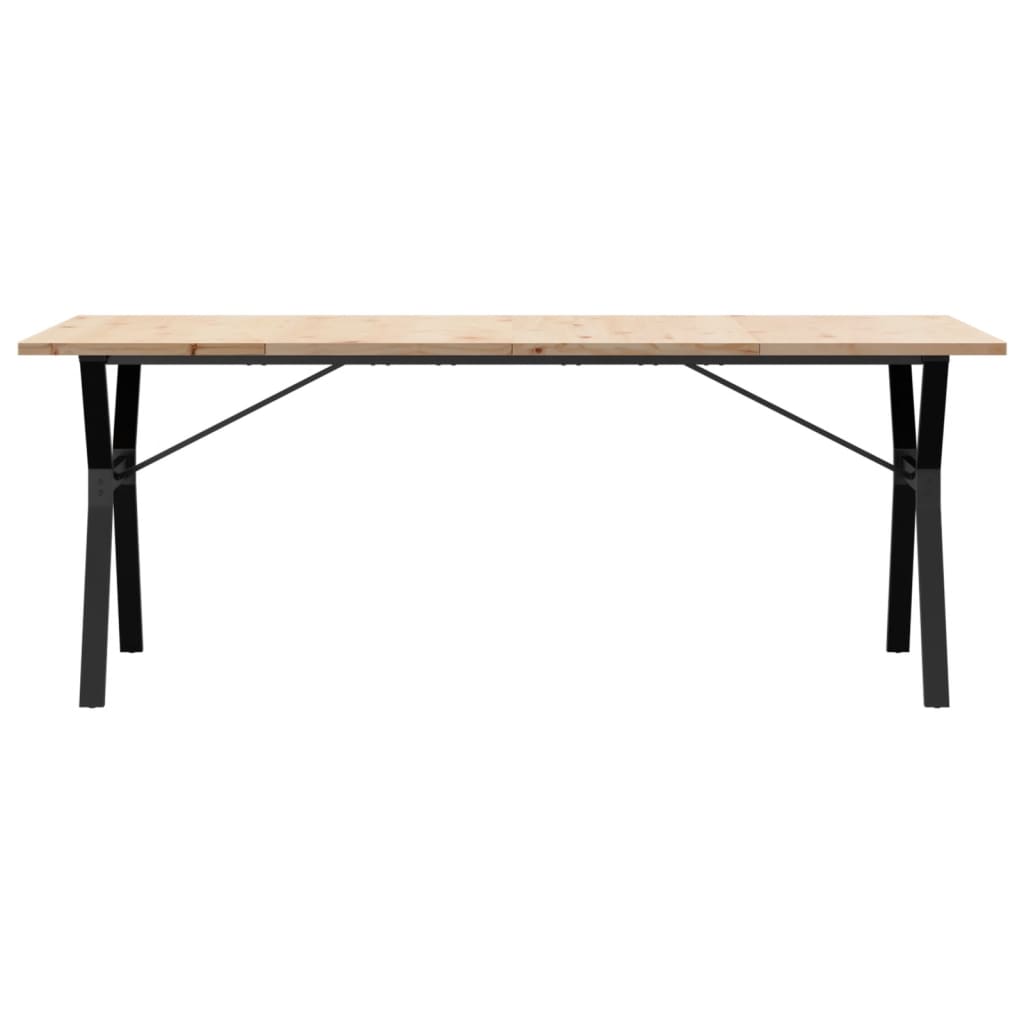 Table à manger en Y 200x100x75,5cm pin massif et acier
