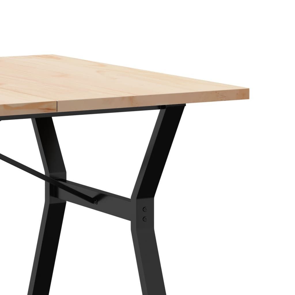 Table à manger en Y 200x100x75,5cm pin massif et acier