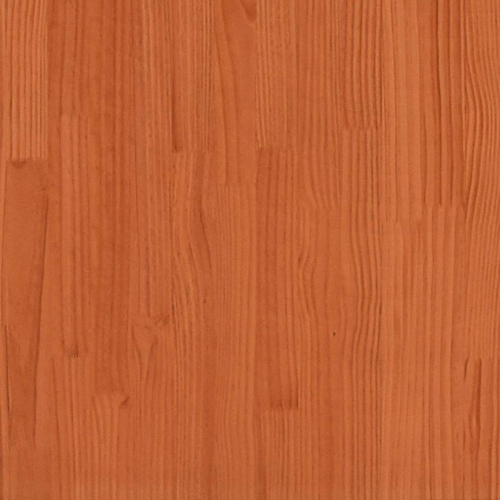 Etagenbett ohne Matratze Braun & Schwarz 90x200 cm Massivholz Kiefer