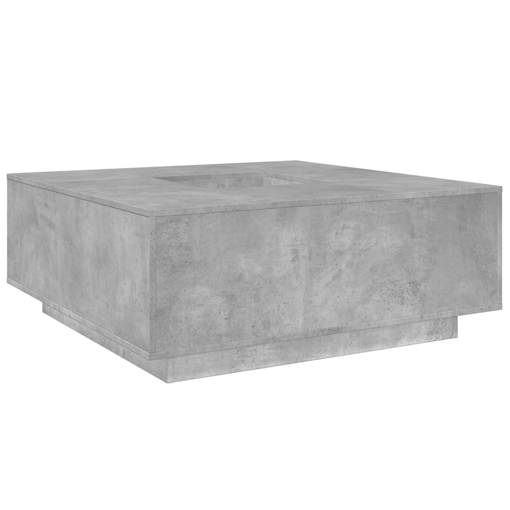 Table basse en béton gris 100x100x40 cm en bois