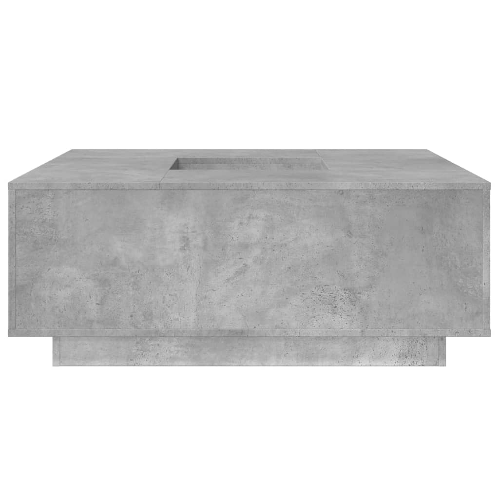Table basse en béton gris 100x100x40 cm en bois