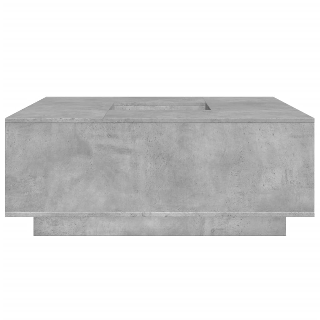Table basse en béton gris 100x100x40 cm en bois