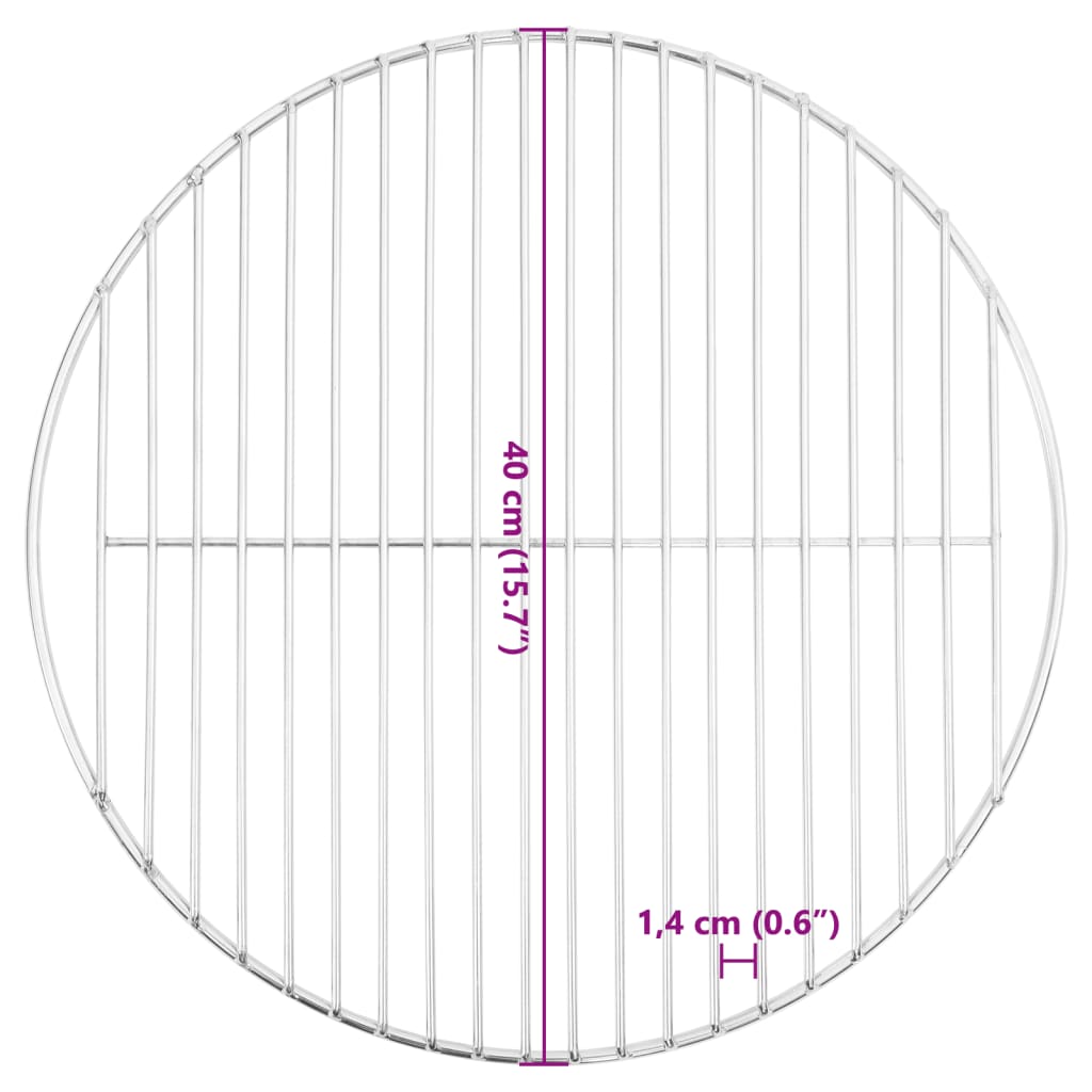 Grill grate round Ø40 cm 304 stainless steel