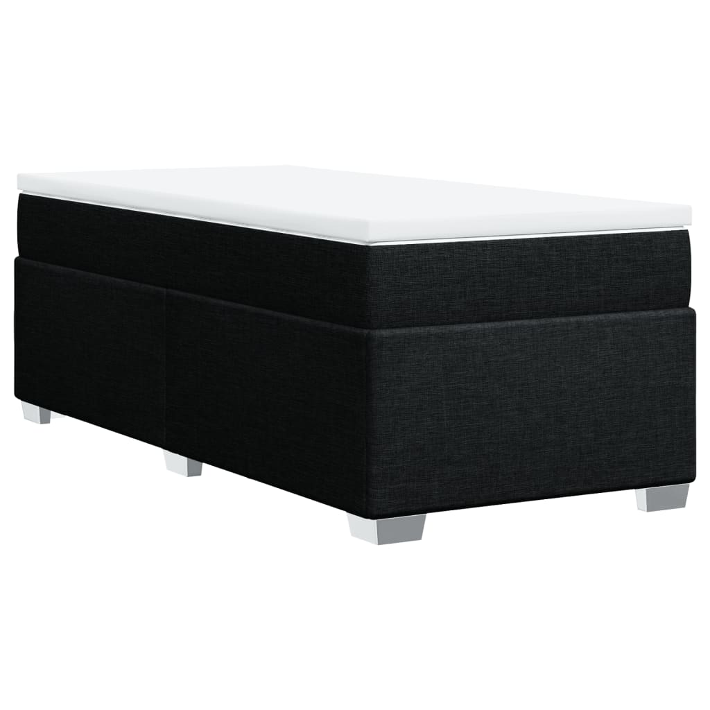Boxspringbett mit Matratze Schwarz 90x190 cm Stoff