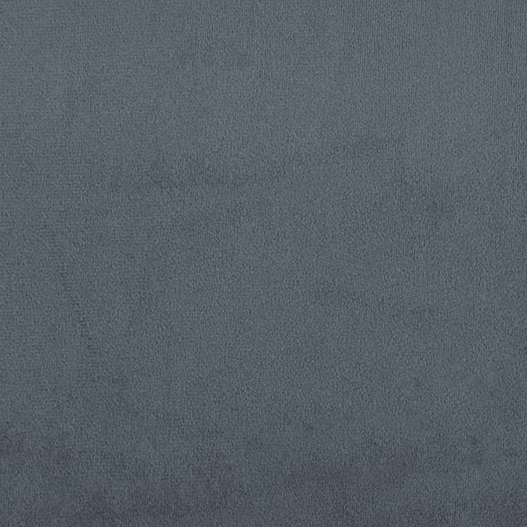 Lit à sommier tapissier avec matelas gris foncé 120x190 cm velours