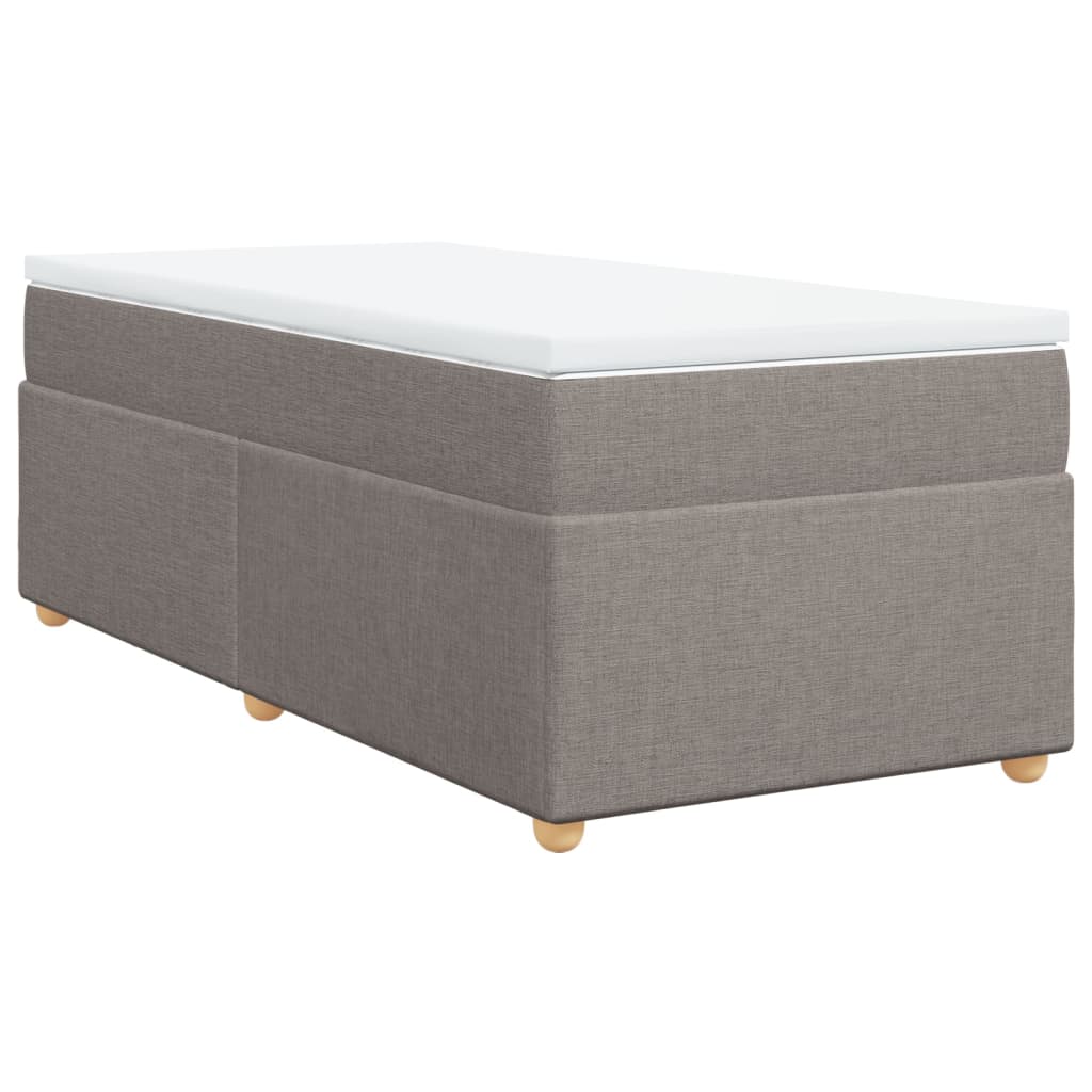 Boxspringbett mit Matratze Taupe 90x190 cm Stoff