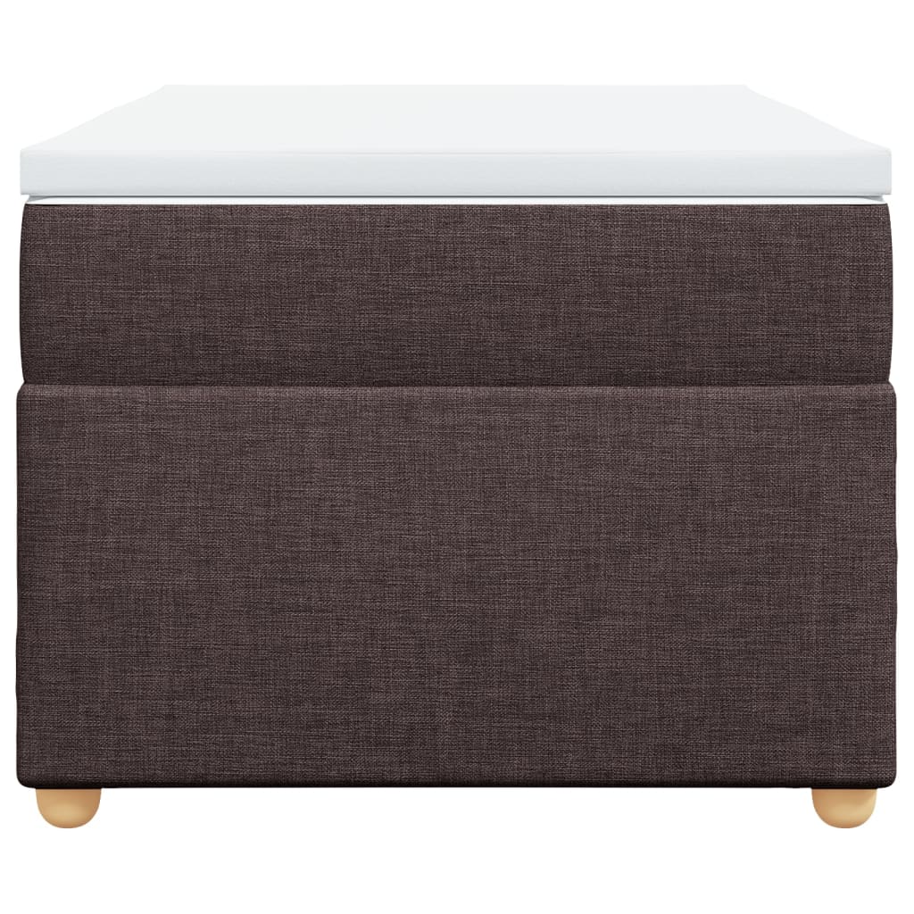 Boxspringbett mit Matratze Dunkelbraun 90x200 cm Stoff