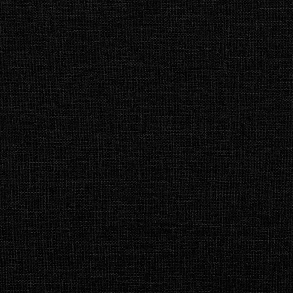 Boxspringbett mit Matratze Schwarz 200x200 cm Stoff