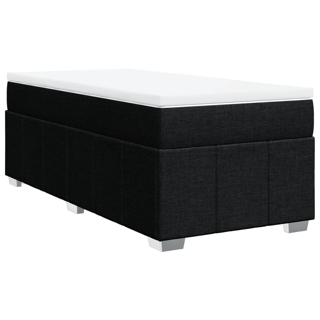 Boxspringbett mit Matratze Schwarz 90x190 cm Stoff