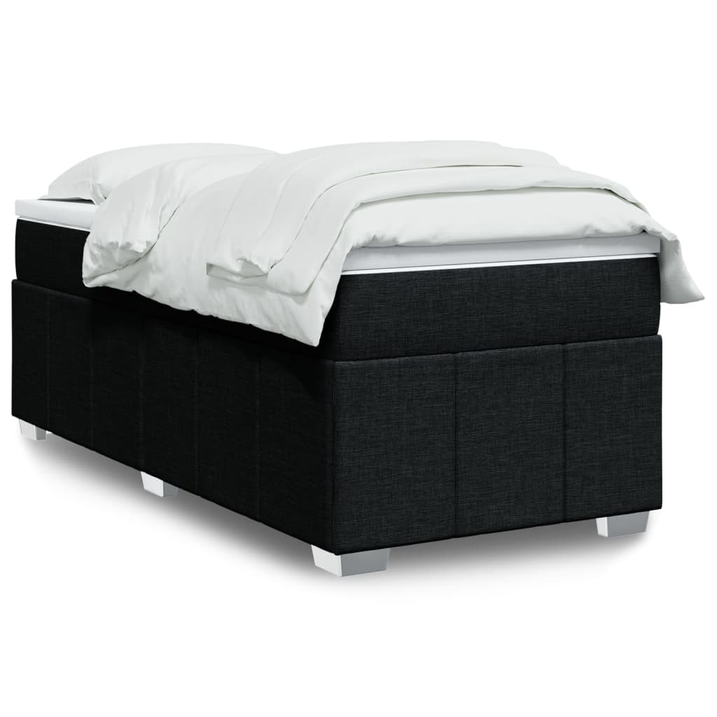 Boxspringbett mit Matratze Schwarz 90x190 cm Stoff