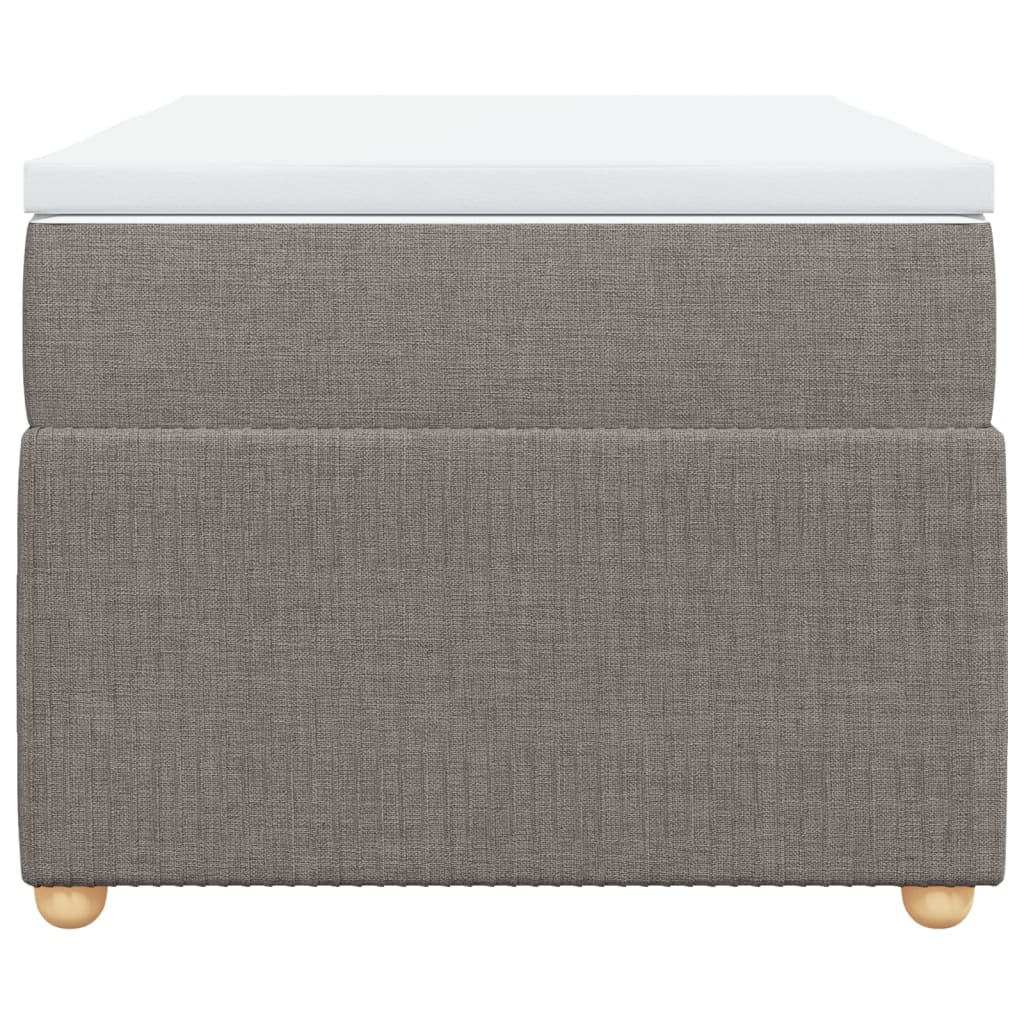Box spring bed with mattress taupe 90x190 cm fabric