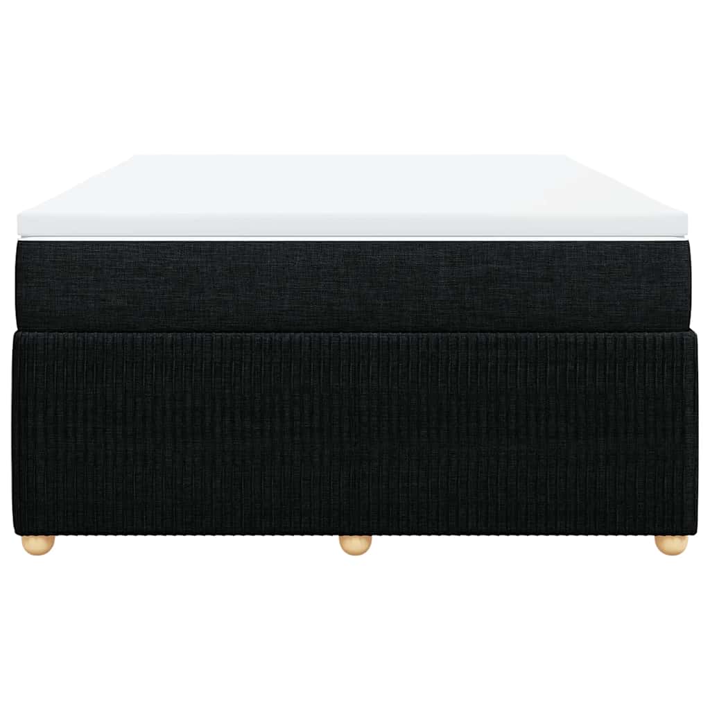 Boxspringbett mit Matratze Schwarz 140x190 cm Stoff