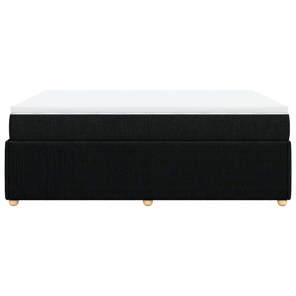 Boxspringbett mit Matratze Schwarz 140x190 cm Stoff