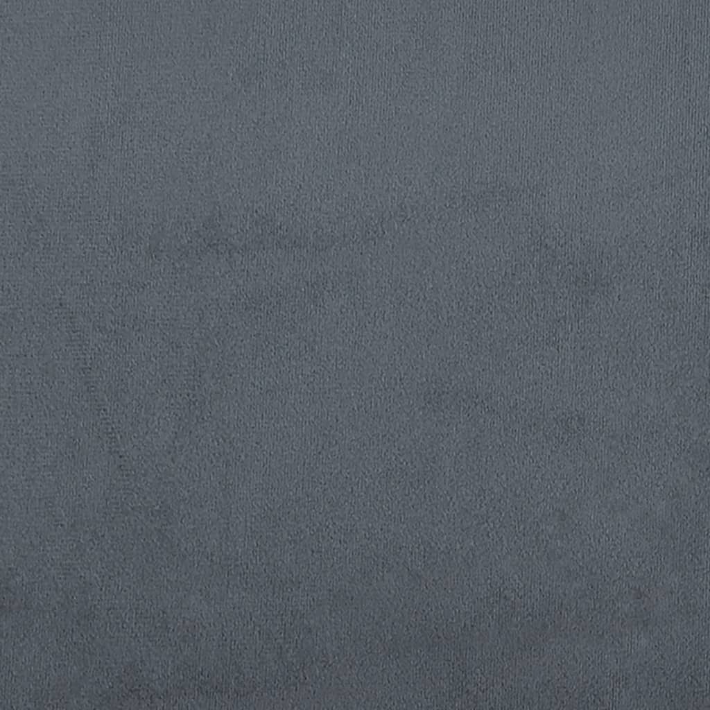 Lit à sommier tapissier avec matelas gris foncé 120x190 cm velours