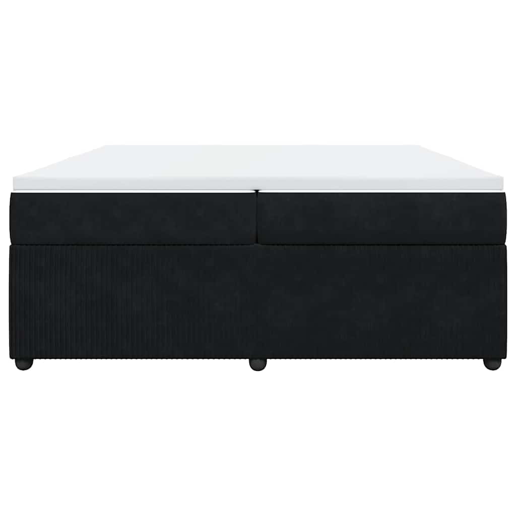 Boxspringbett mit Matratze Schwarz 200x200 cm Samt