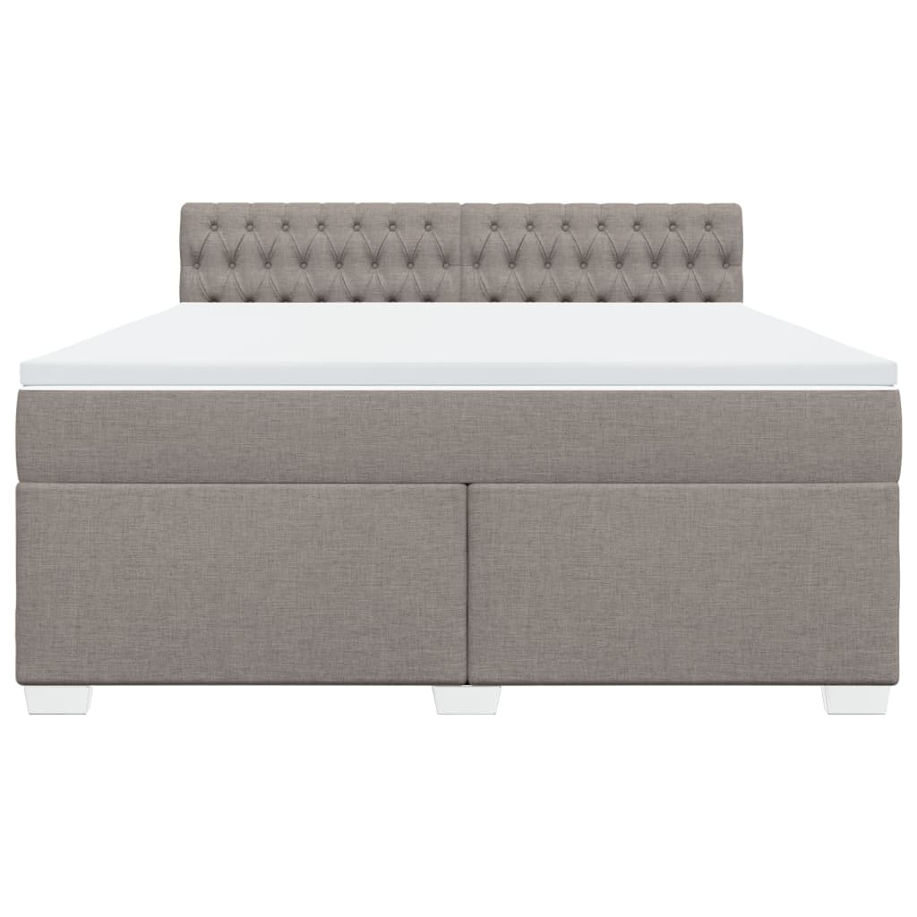 Boxspringbett mit Matratze Taupe 180x200 cm Stoff