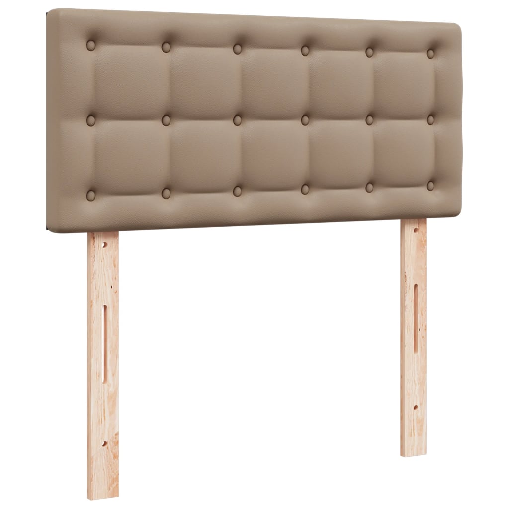 Matelas à sommier tapissier cappuccino-marron 120x190 cm cuir artificiel