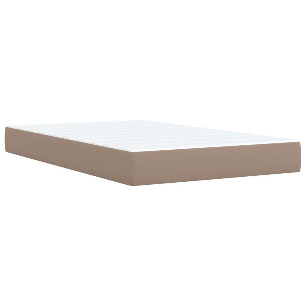 Matelas à sommier tapissier cappuccino-marron 120x190 cm cuir artificiel