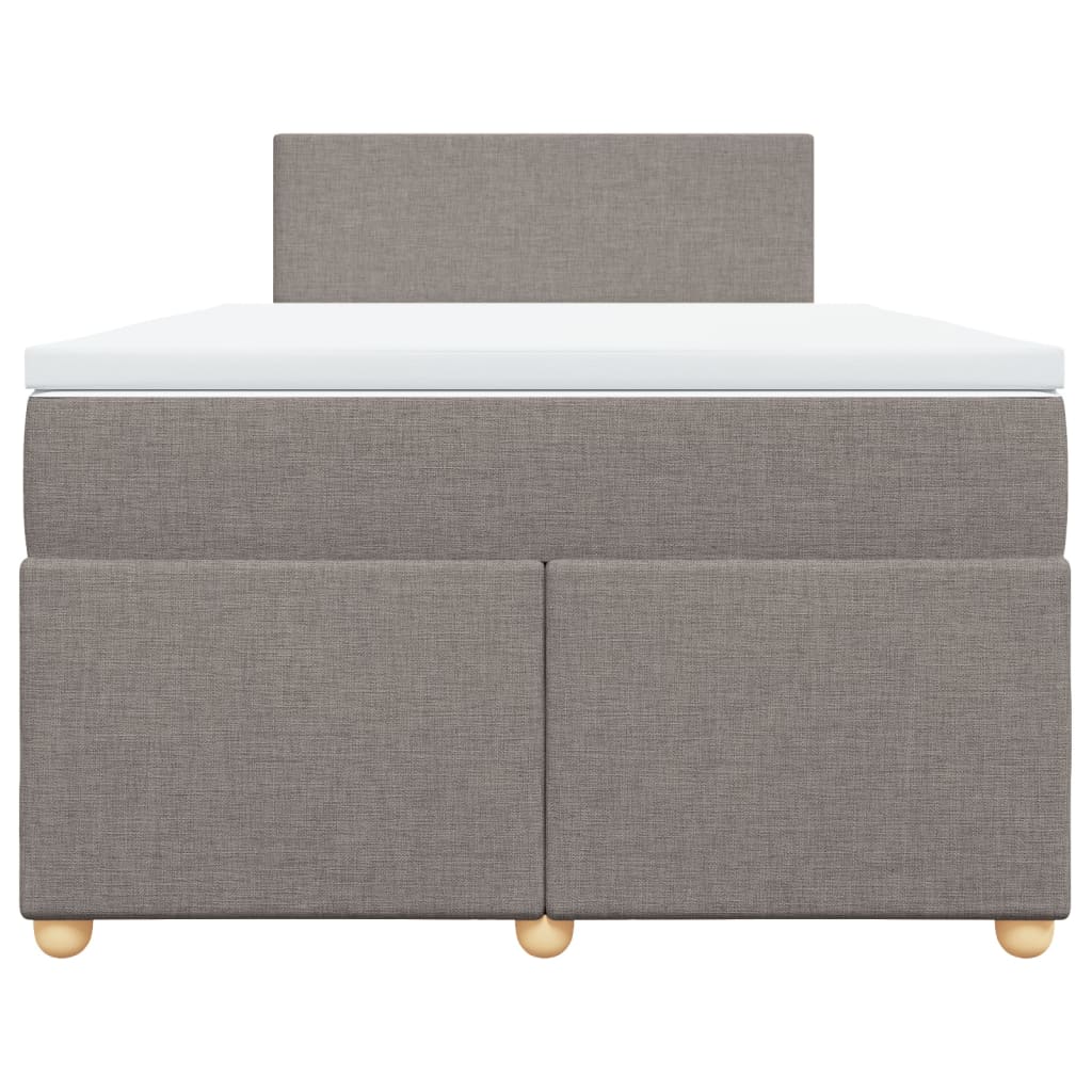 Boxspringbett mit Matratze Taupe 120x200 cm Stoff