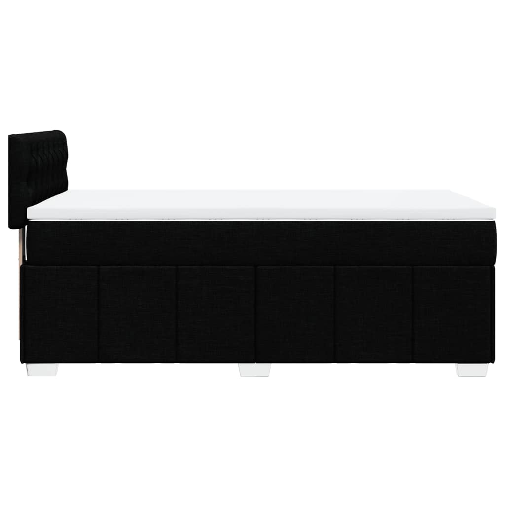 Box spring bed with mattress black 80x200 cm fabric