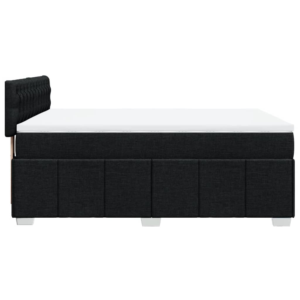 Box spring bed with mattress black 160x200 cm fabric