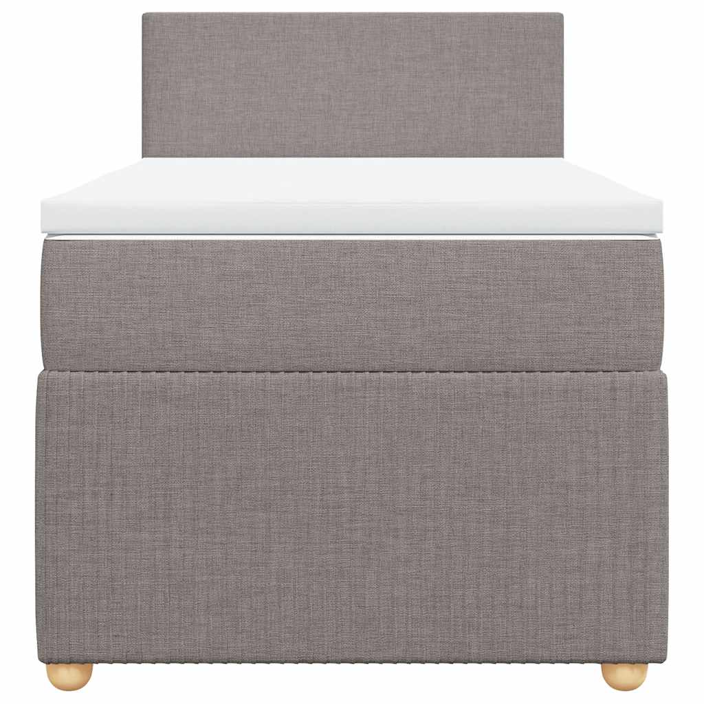 Boxspringbett mit Matratze Taupe 80x200 cm Stoff