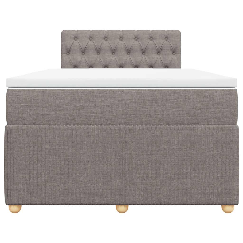 Boxspringbett mit Matratze Taupe 120x190 cm Stoff