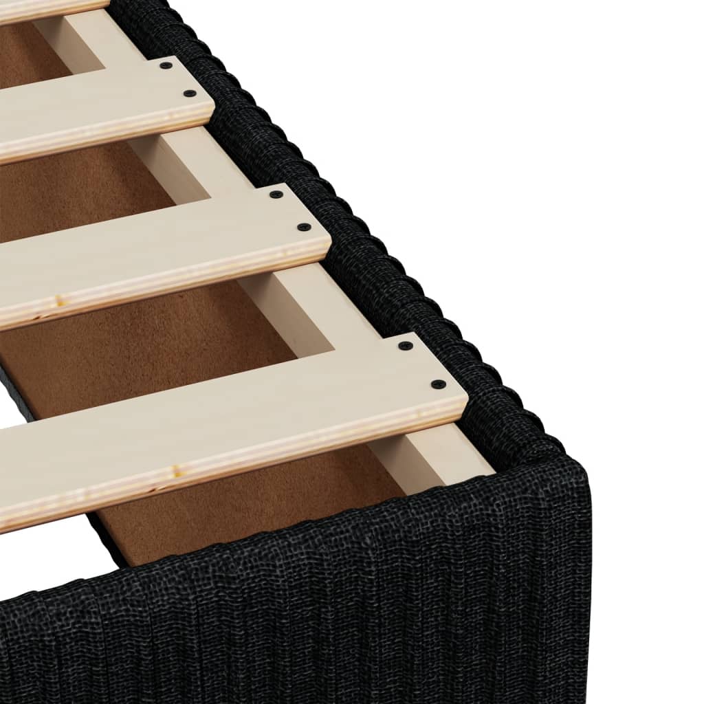 Box spring bed with mattress black 160x200 cm fabric