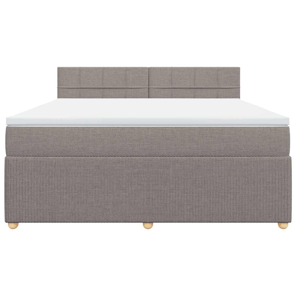 Boxspringbett mit Matratze Taupe 180x200 cm Stoff