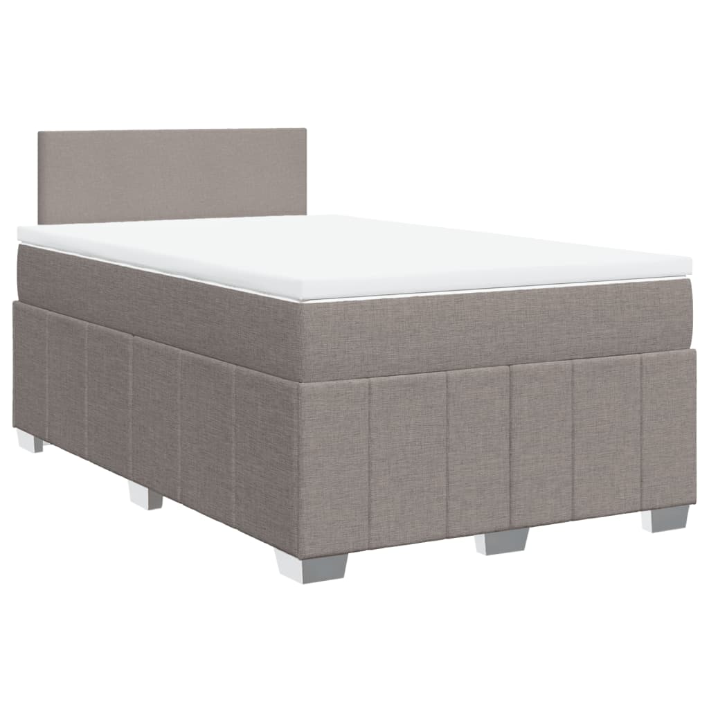 Boxspringbett mit Matratze Taupe 120x200 cm Stoff