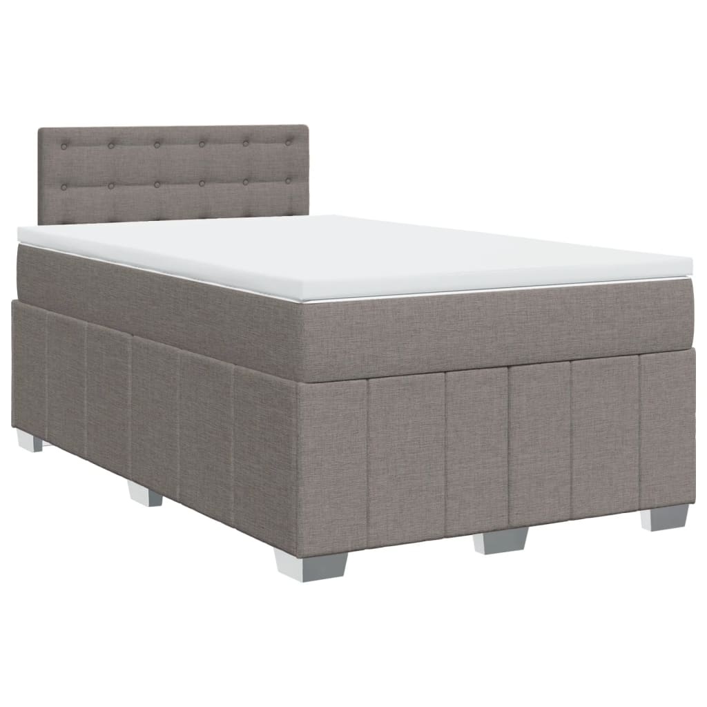 Boxspringbett mit Matratze Taupe 120x200 cm Stoff