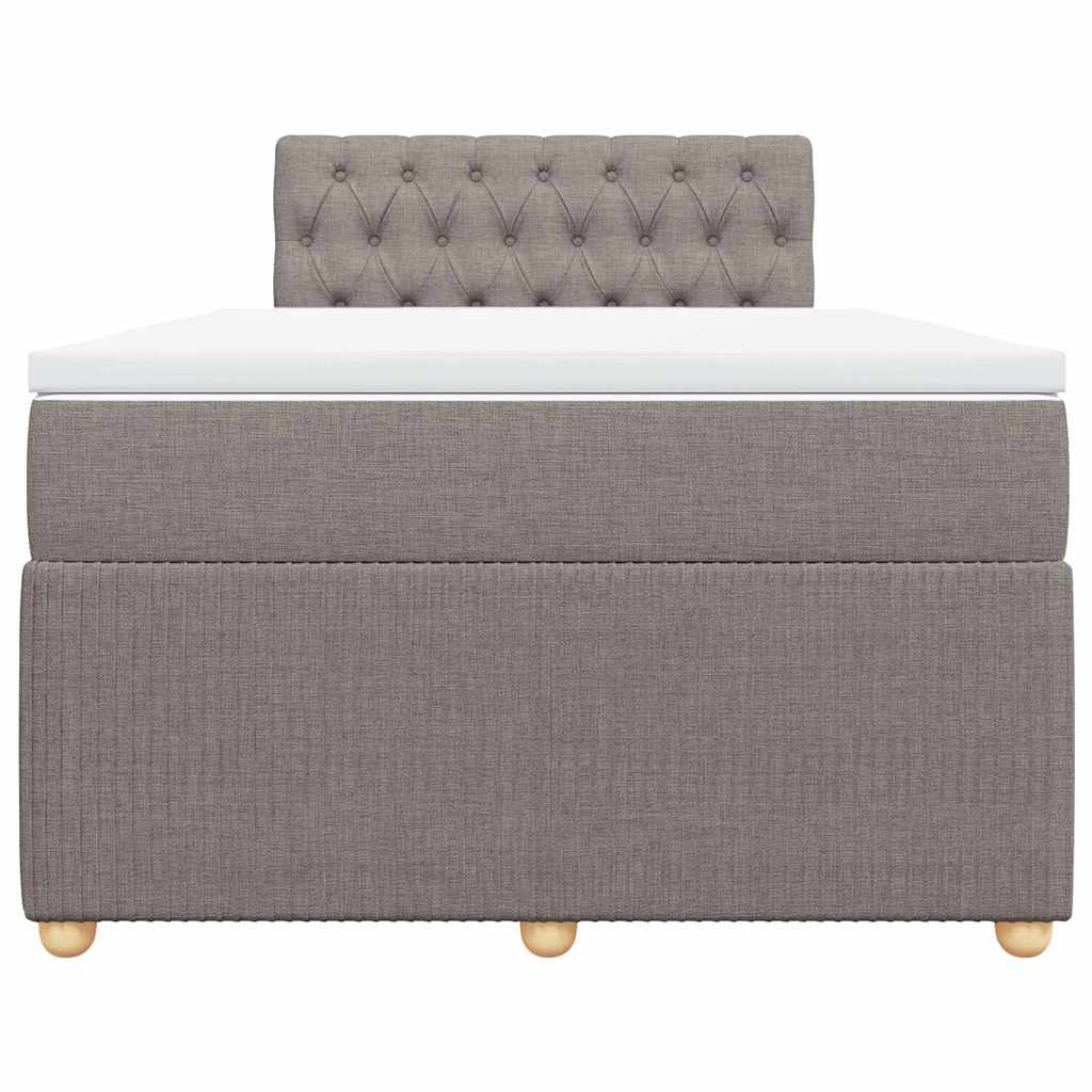 Boxspringbett mit Matratze Taupe 120x190 cm Stoff
