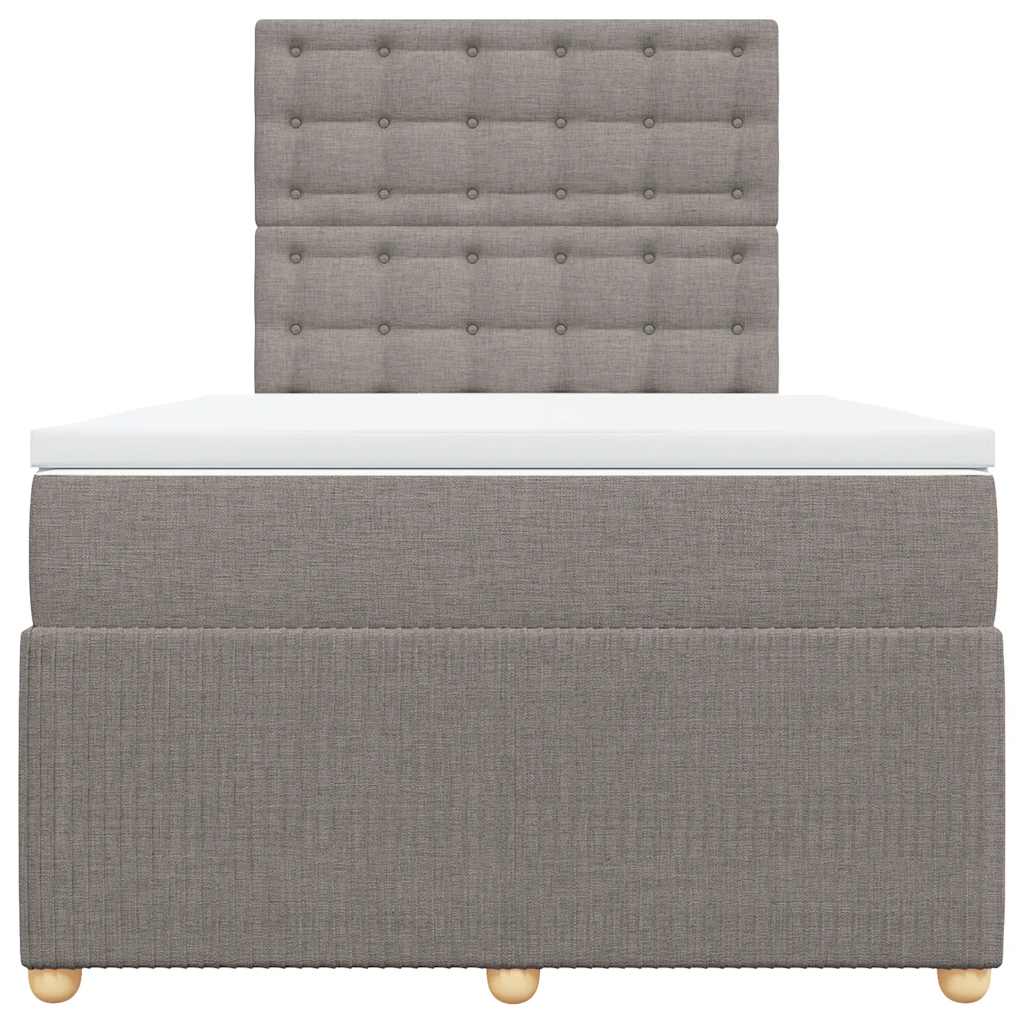 Boxspringbett mit Matratze Taupe 120x190 cm Stoff