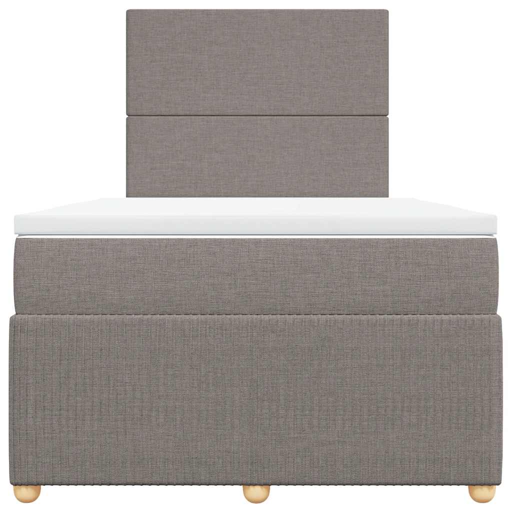 Boxspringbett mit Matratze Taupe 120x200 cm Stoff