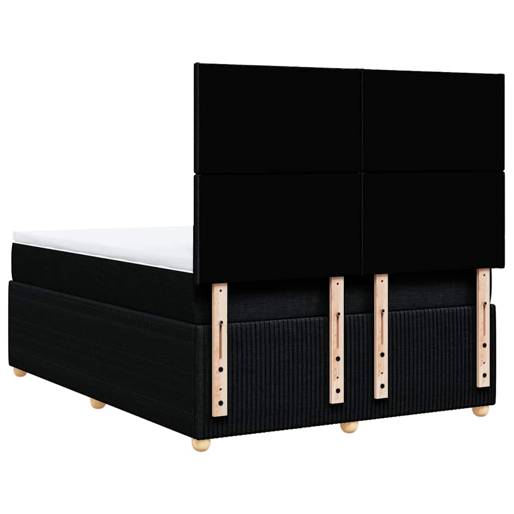 Box spring bed with mattress black 160x200 cm fabric