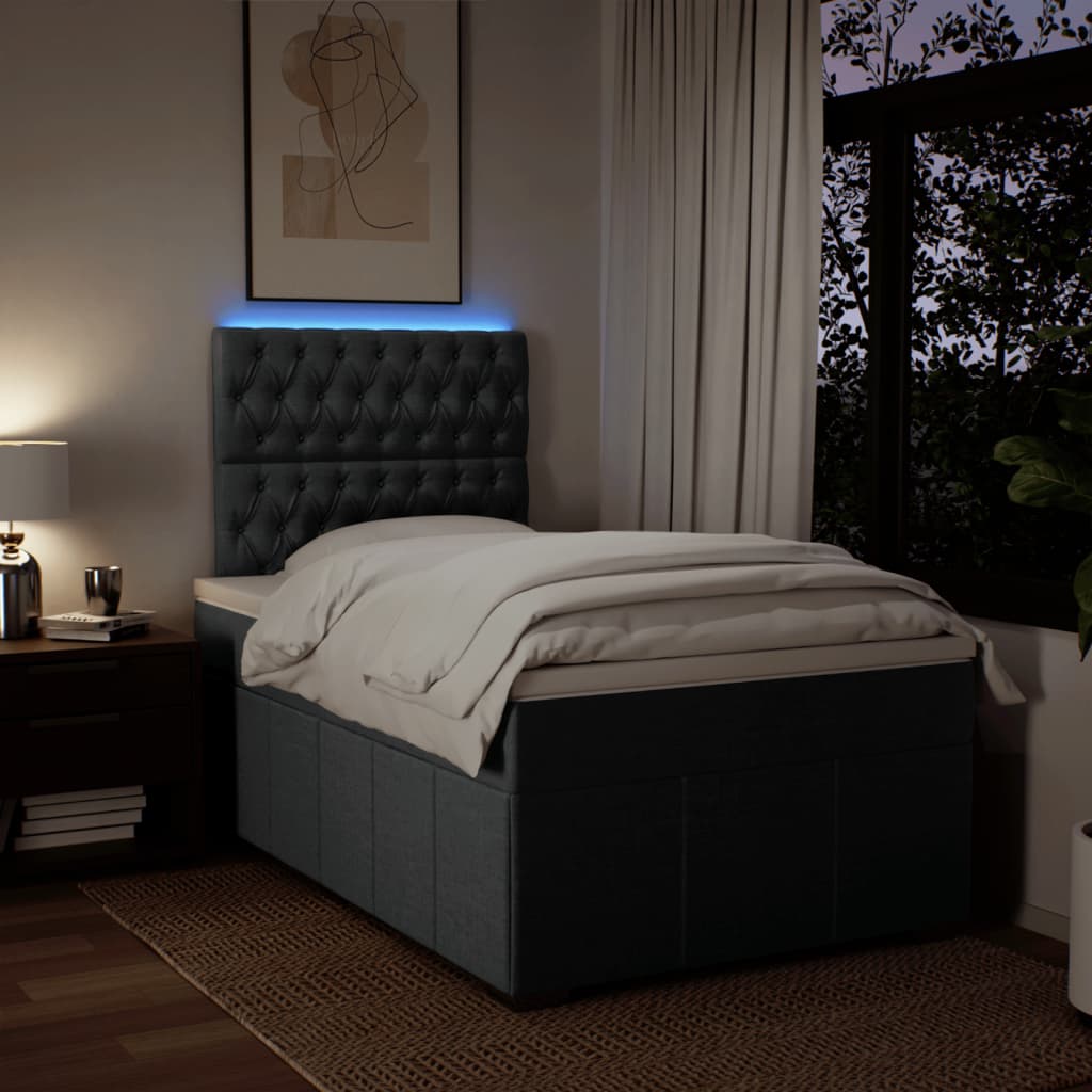 Boxspringbett mit Matratze Taupe 120x190 cm Stoff