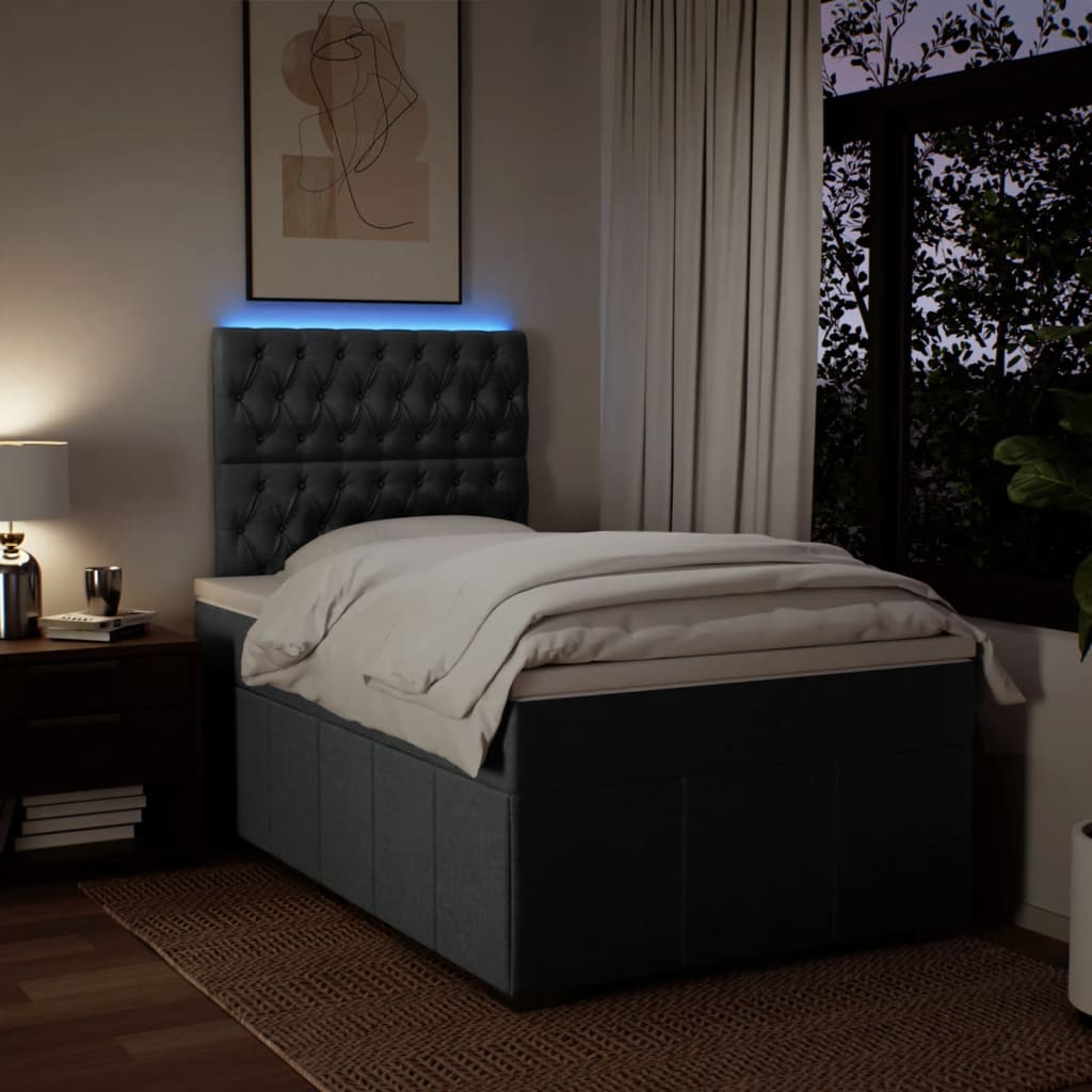 Boxspringbett mit Matratze Taupe 120x200 cm Stoff