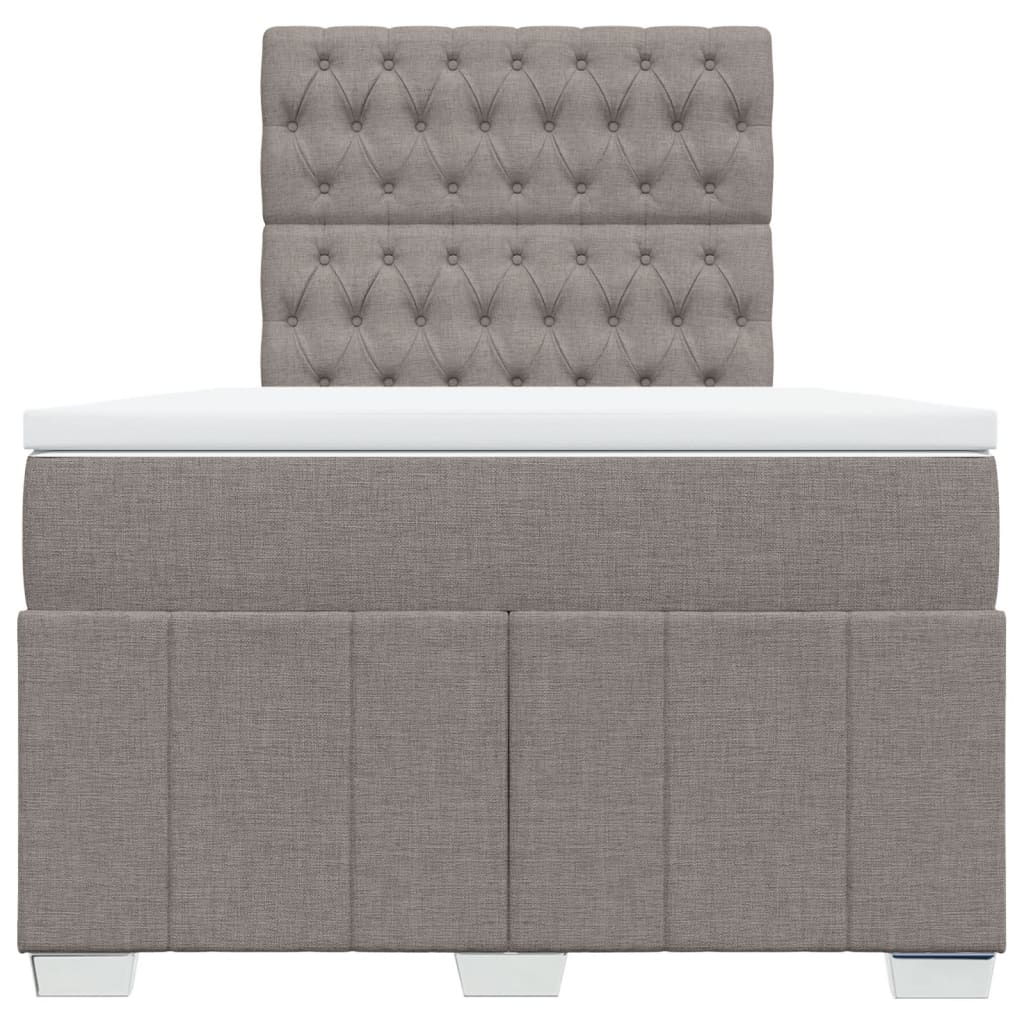 Boxspringbett mit Matratze Taupe 120x200 cm Stoff