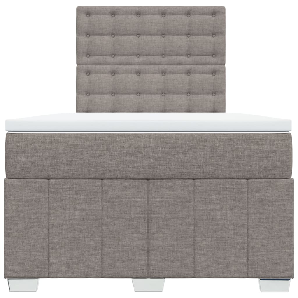 Boxspringbett mit Matratze Taupe 120x200 cm Stoff