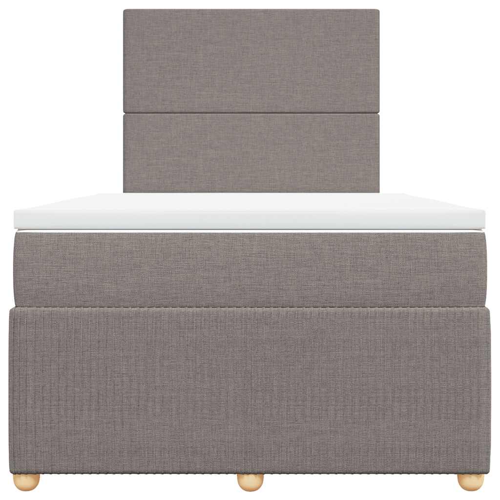 Boxspringbett mit Matratze Taupe 120x200 cm Stoff