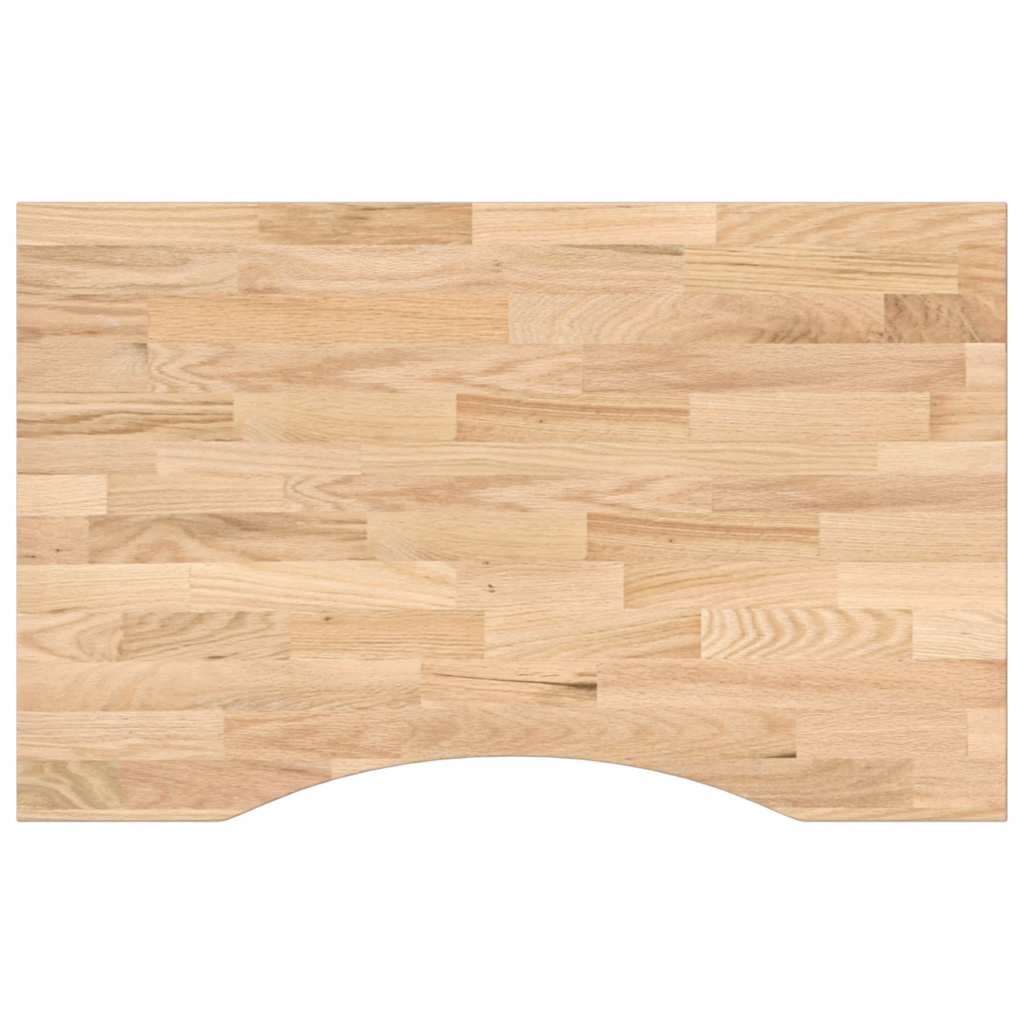 Plateau de bureau en chêne massif brut 80x50x2,5 cm