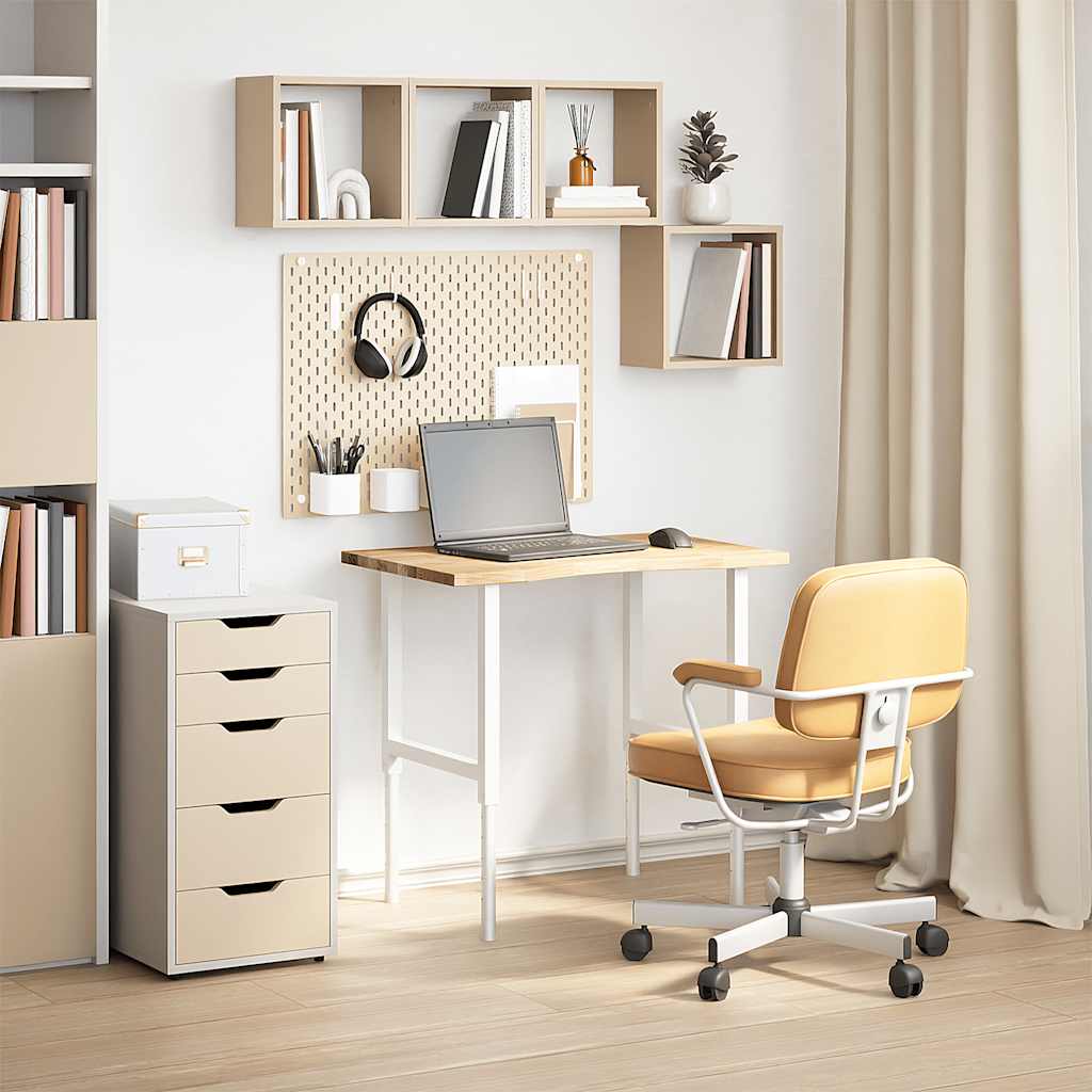 Plateau de bureau en chêne massif brut 80x50x2,5 cm
