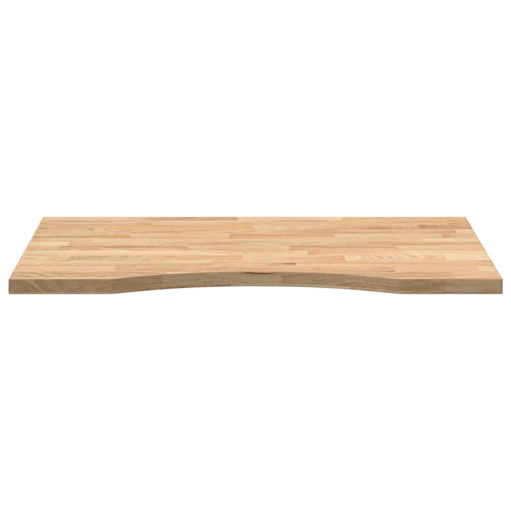Plateau de bureau en chêne massif brut 80x50x2,5 cm